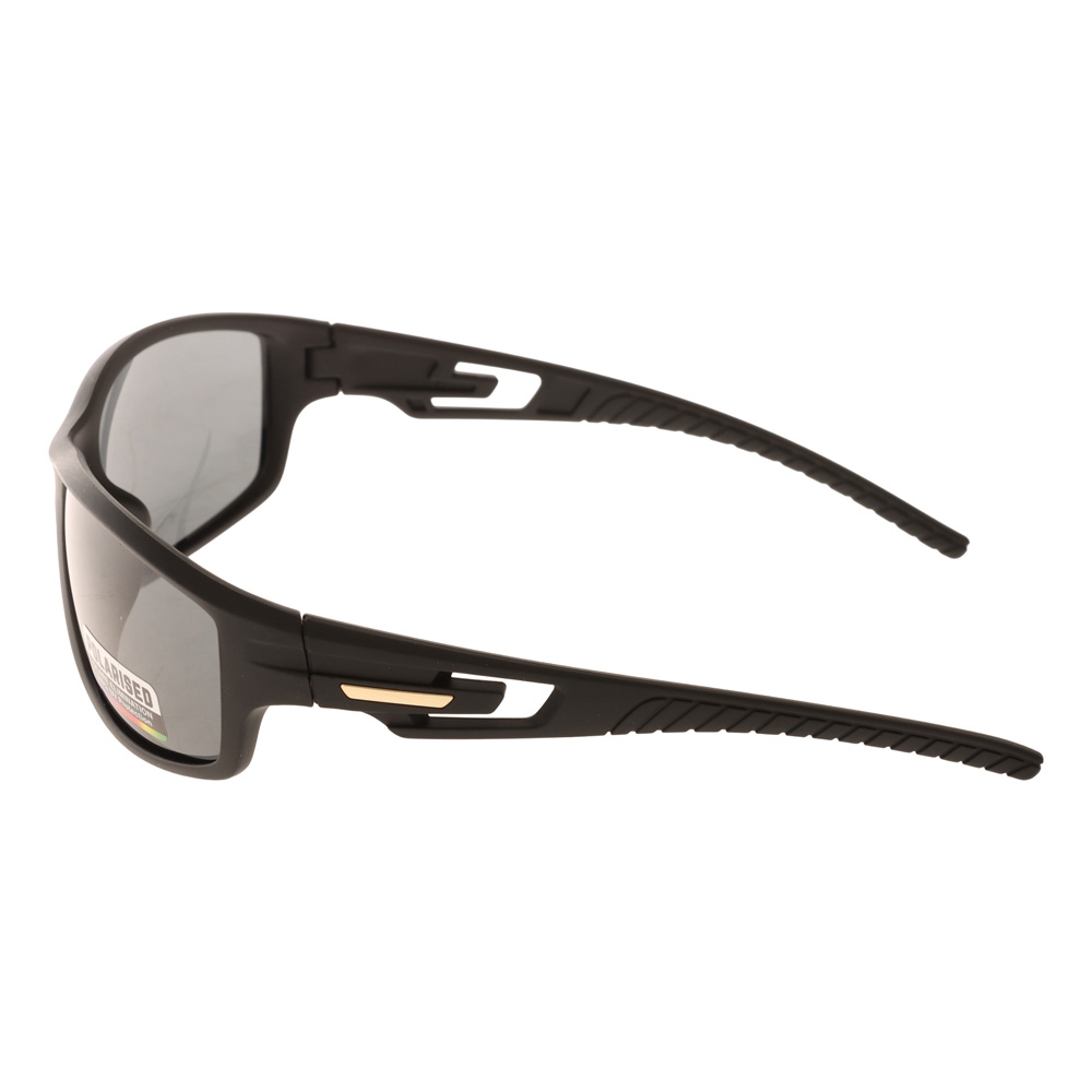 Pacific Polarised Yunfy Sunglasses Satin Black Frame Grey Lens