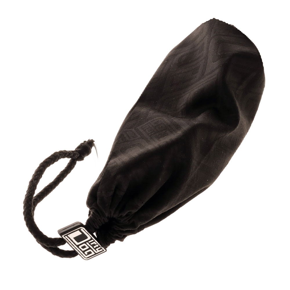 Dirty Dog Sharky Polarised Sunglasses Satin Black Frame Grey/Red Fusion Mirror Lens