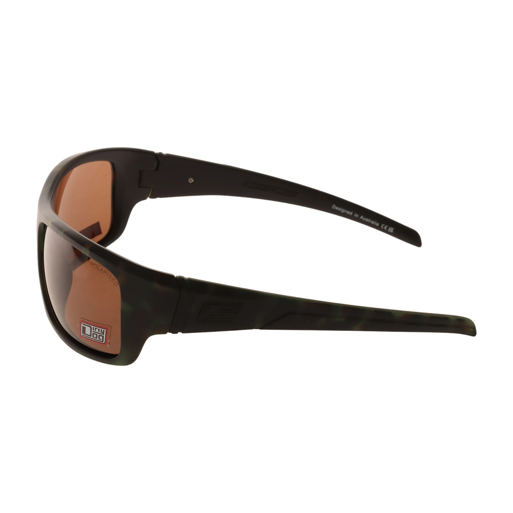 Dirty Dog Stray Polarised Sunglasses Satin Dark Camo Frame Brown Lens Dirty Dog Stray Polarised Sunglasses Satin Dark Camo Frame Brown Lens