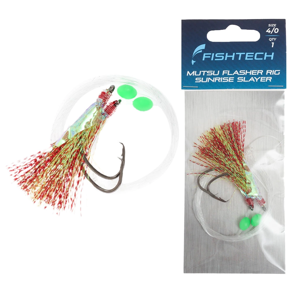 Fishtech Mutsu Economy Flasher Rig Sunrise Slayer 4/0 Fishtech Mutsu Economy Flasher Rig Sunrise Slayer 4/0