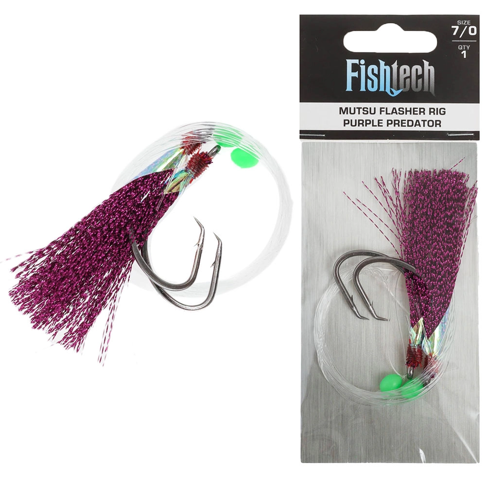 Fishtech Mutsu Economy Flasher Rig Purple Predator 7/0 Fishtech Mutsu Economy Flasher Rig Purple Predator 7/0