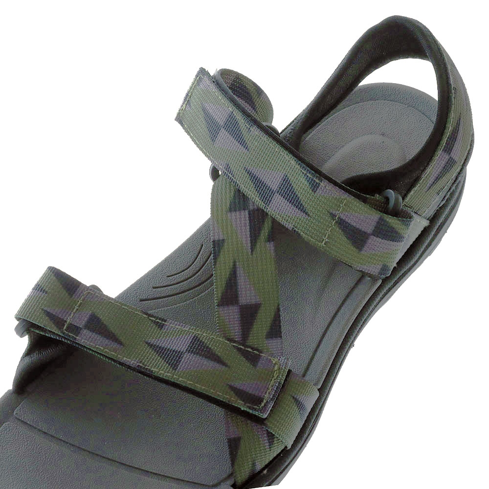 Northside Bayview Mens Open Toe Sandals Black/Olive US8