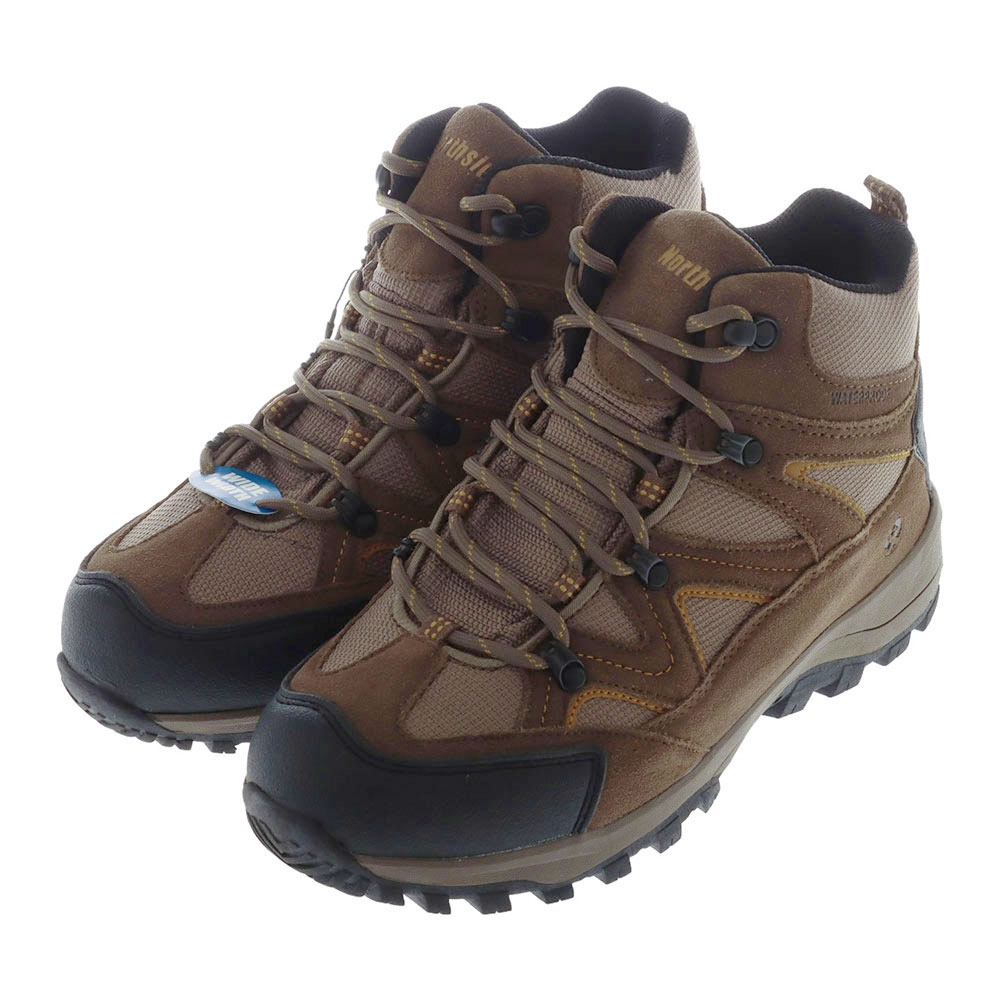Northside Snohomish Mens Mid Wide Hiking Boots Tan/Dark Honey US9 - Rough packaging 