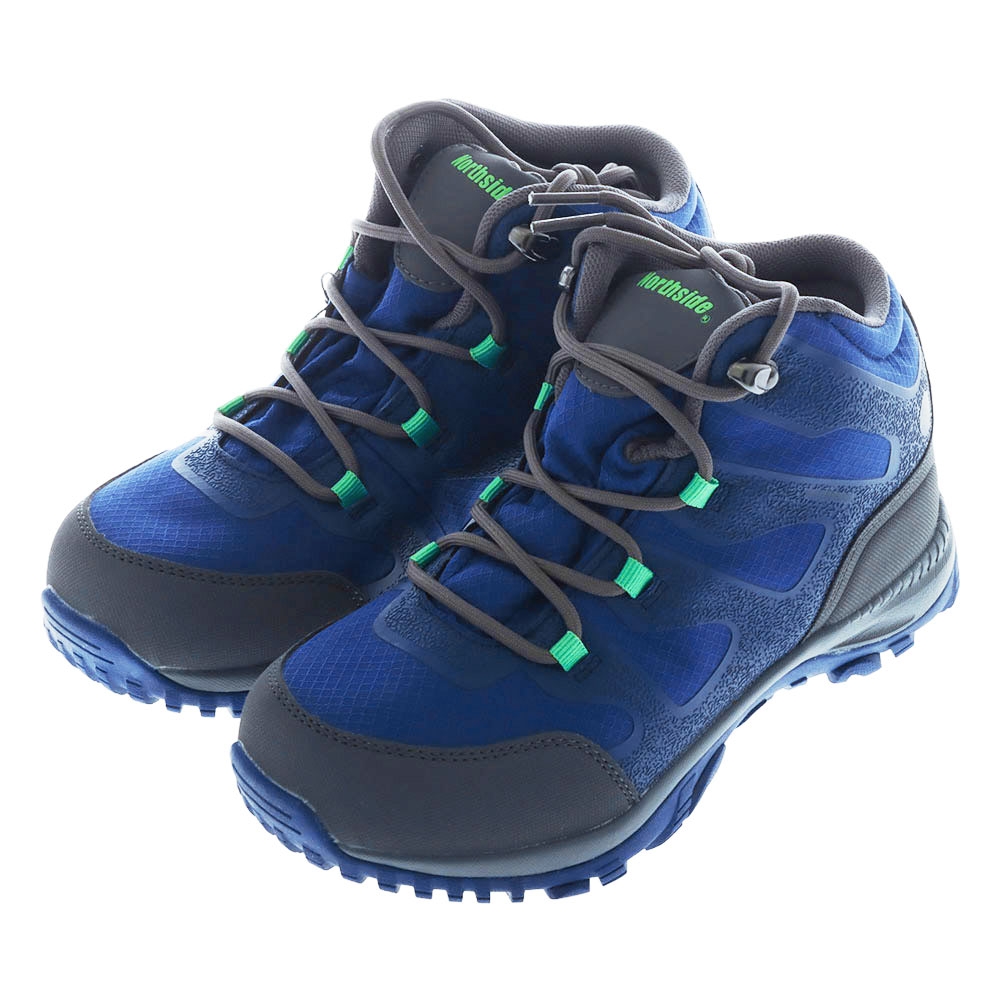 Northside Hargrove Kids Mid Hiking Boots Navy/Lime Boys US5 / 23cm