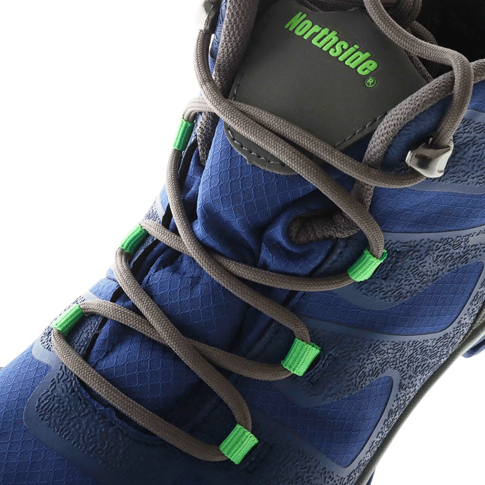 Northside Hargrove Kids Mid Hiking Boots Navy/Lime Boys US5 / 23cm