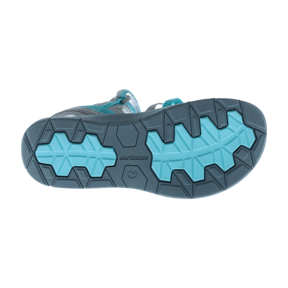Northside Avalon Cove Womens Open Toe Sport Sandals Grey/Aqua US8