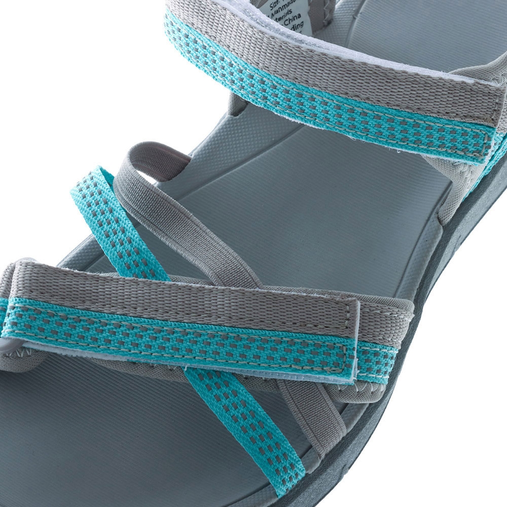 Northside Avalon Cove Womens Open Toe Sport Sandals Grey/Aqua US8