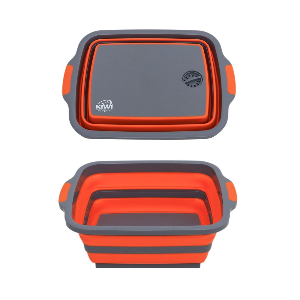Kiwi Camping Collapsible Basin with Chopping Board Base 30L