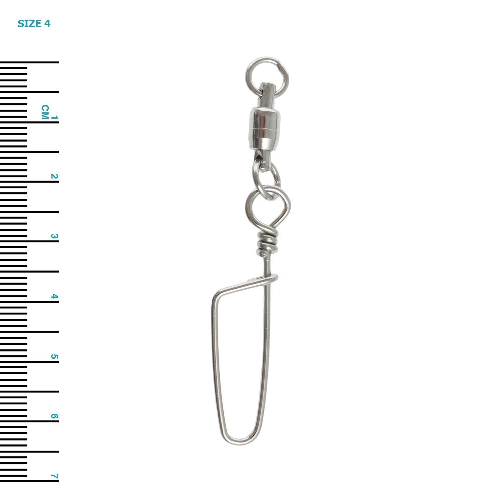 Mustad Demon DLSS04 Stainless Steel Ball Bearing Swivel with Coastlock Snap