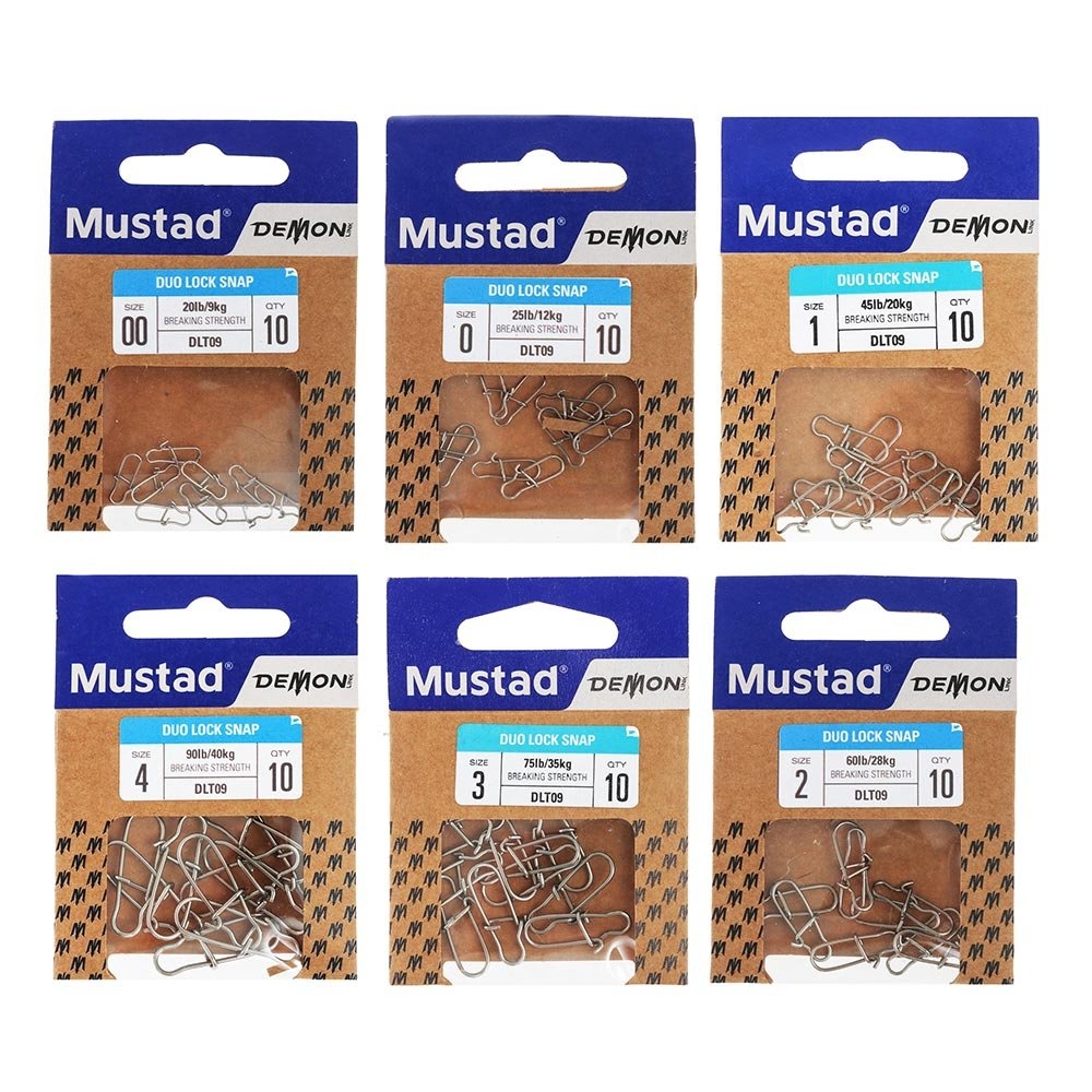 Mustad Demon DLT09 Duo Lock Snap Qty 10