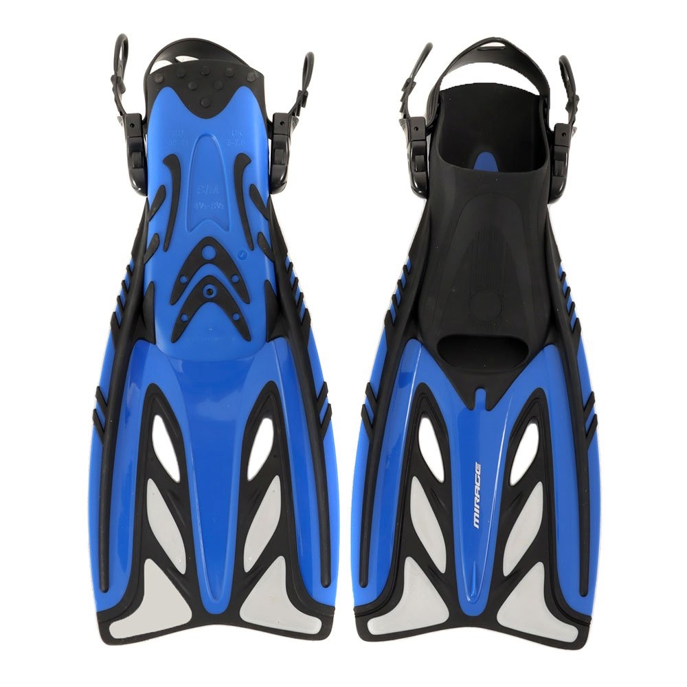 Mirage Phantom Adult Mask Snorkel and Fins Set Blue S/M US6-9