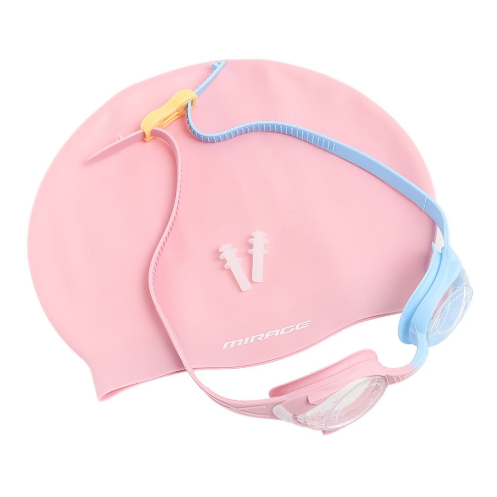 Mirage SA220 Kids Goggles Swim Cap and Earplugs Swim Pack Purple/Pink