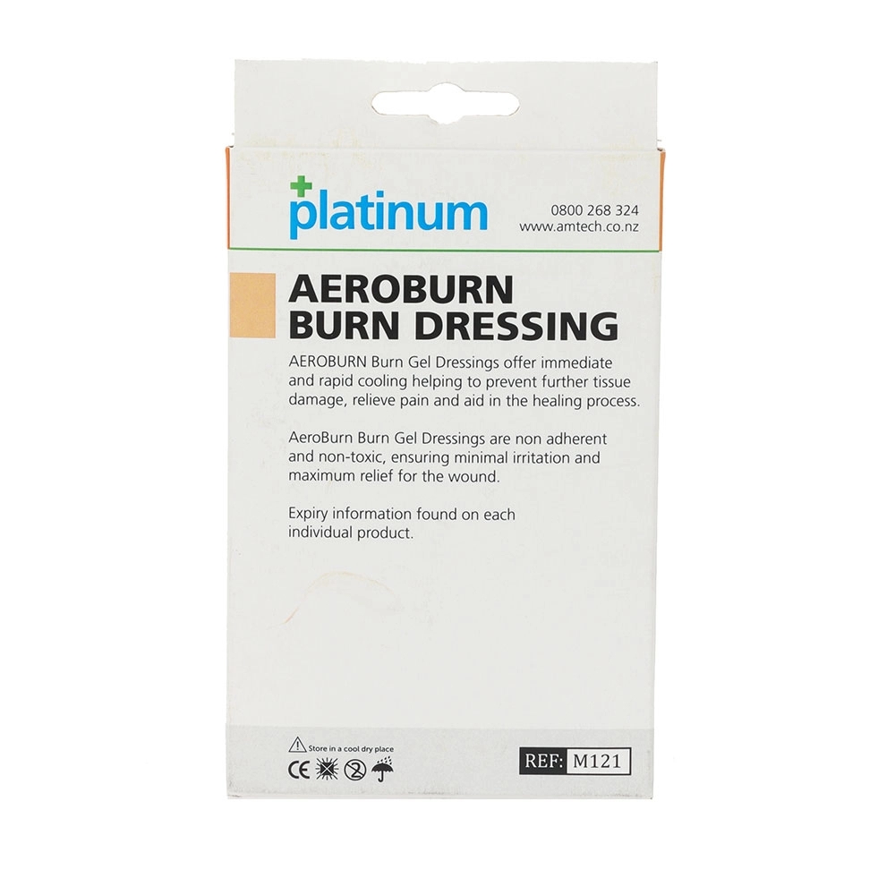Platinum AeroBurn Antibacterial Cooling Burn Gel Dressings 10x10cm Qty 2 Platinum AeroBurn Antibacterial Cooling Burn Gel Dressings 10x10cm Qty 2