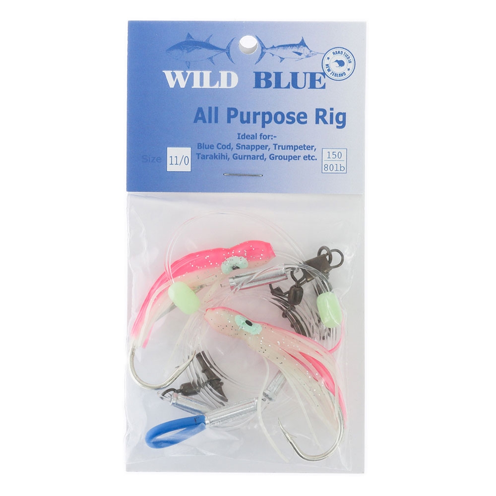 Wild Blue Tackle All Purpose Flasher Skirt 60mm Lumo/Pink