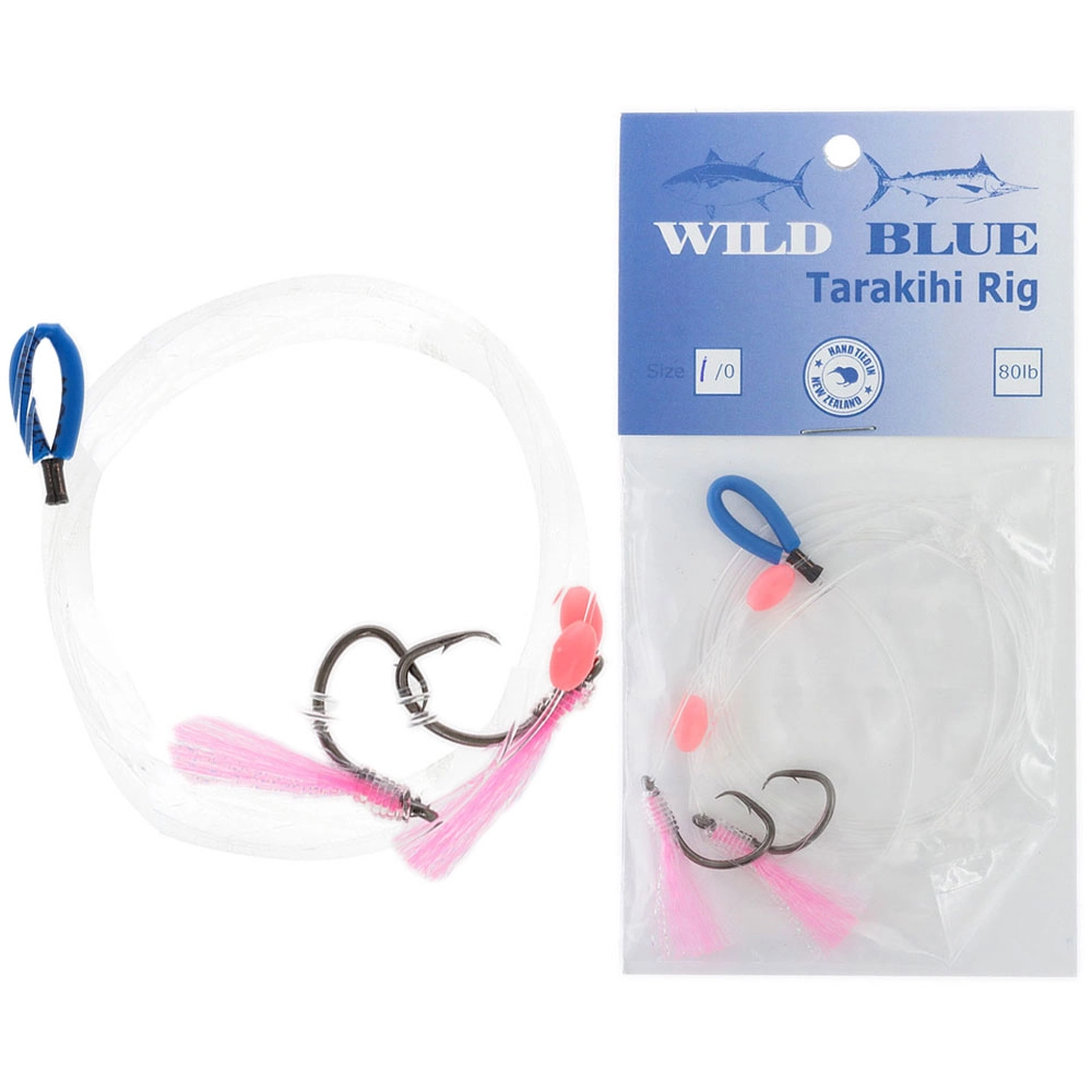 Wild Blue Tackle Tarakihi Rig White 1/0 2-Hook Pink/White Wild Blue Tackle Tarakihi Rig White 1/0 2-Hook Pink/White