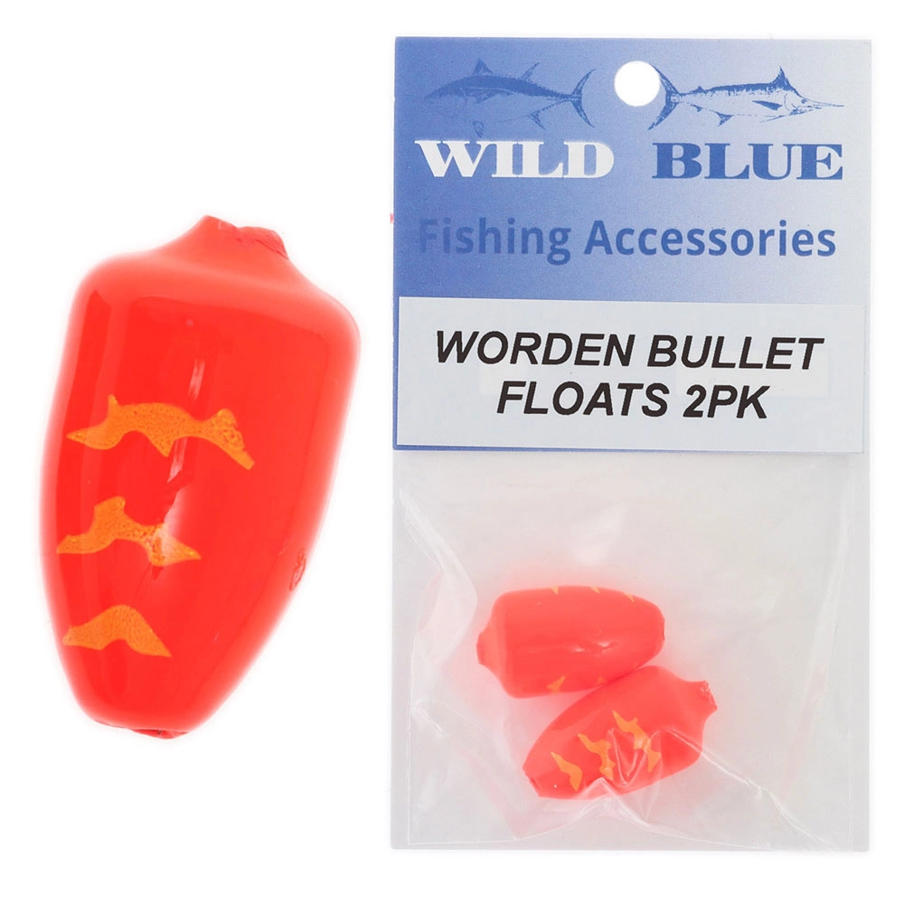 Wild Blue Tackle Wordens Bullet Floats Red Tiger Qty 2 Wild Blue Tackle Wordens Bullet Floats Red Tiger Qty 2