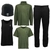 Line 7 Recycled Polyester Mens 5 Piece Fleece Clothing Pack Black/Green L