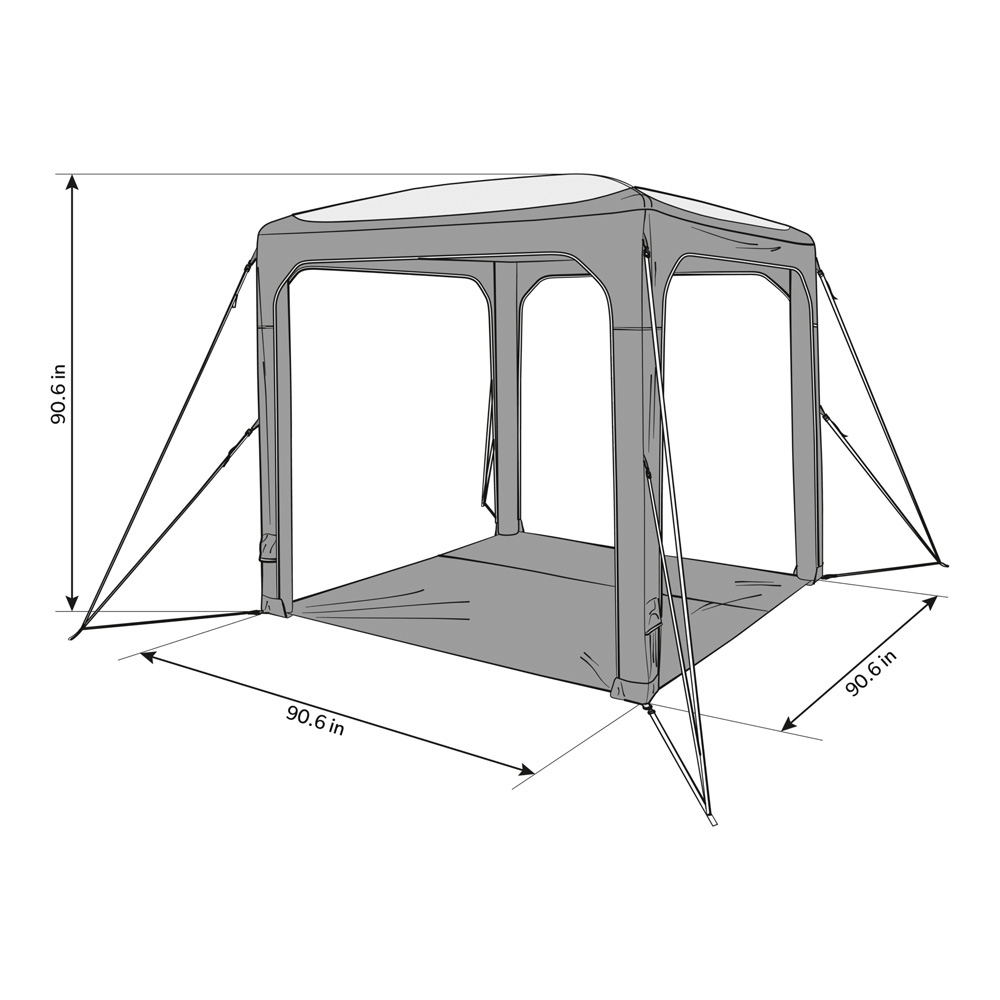 Dometic HUB 2 REDUX Waterproof Inflatable Air Sun Shelter with Ground Sheet 2.3m