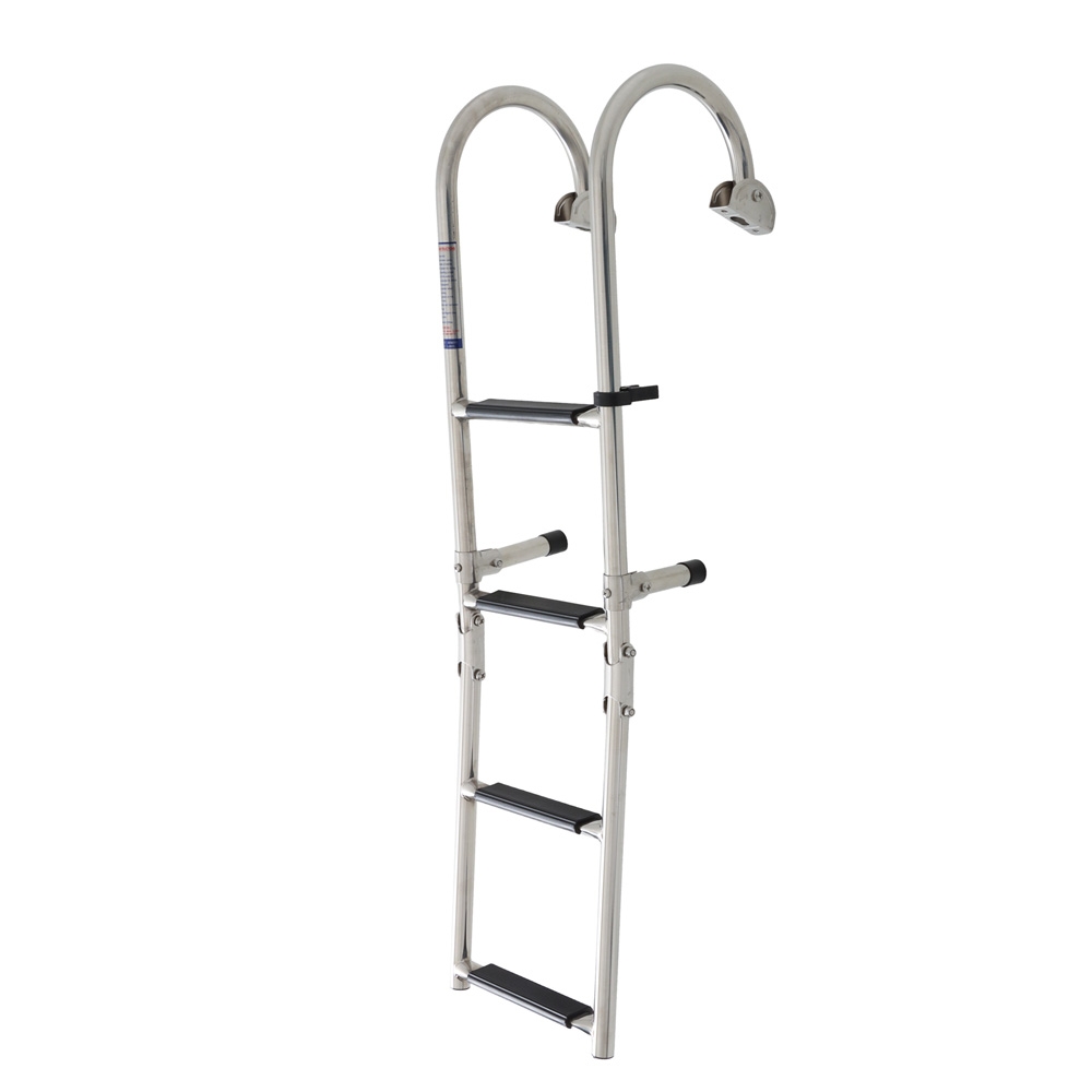 316 Stainless 4-Step Folding Boat Boarding Ladder