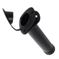 Nylon UV Stabilised Rod Holder with Cap 30-Degree Black Thumbnail Nylon UV Stabilised Rod Holder with Cap 30-Degree Black