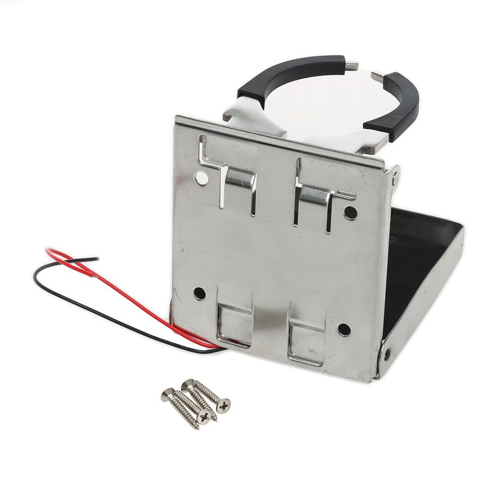 Stainless Folding Adjustable Drink Holder with LED Light Red