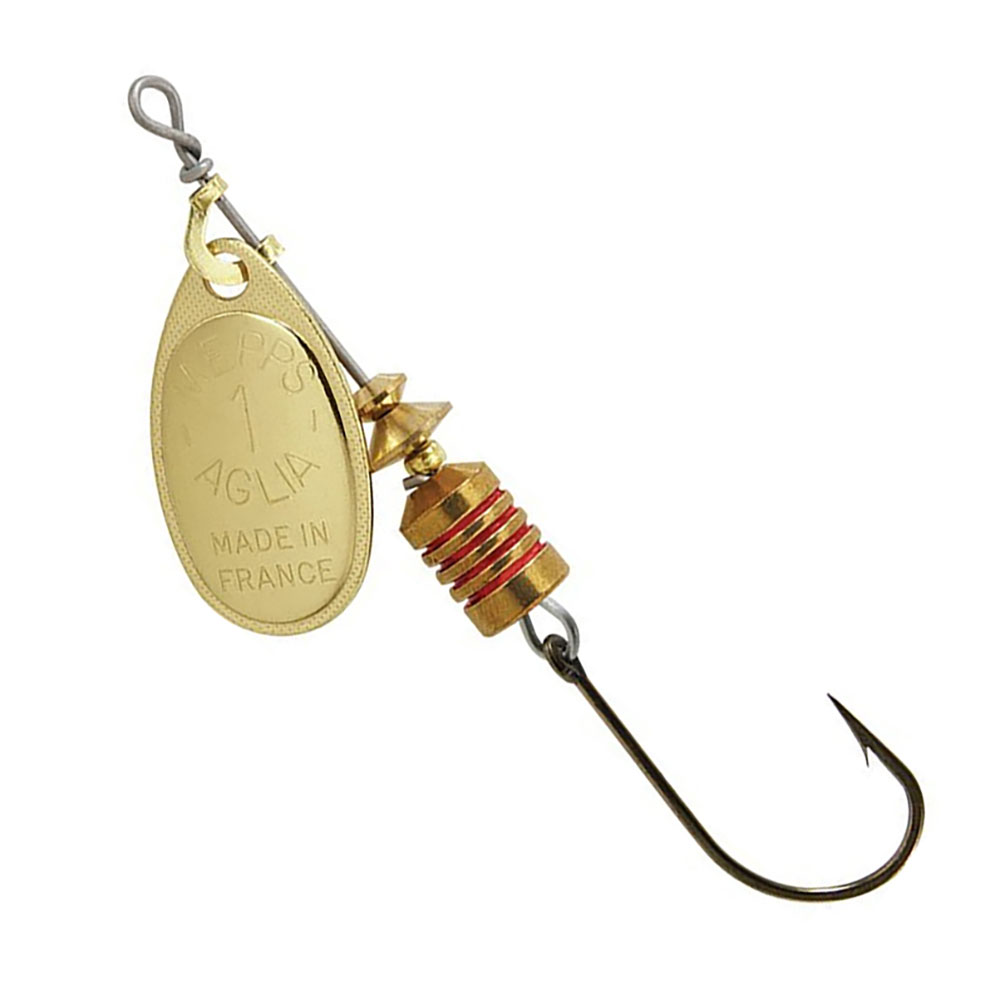 Mepps Aglia French Spinner Lure Single Hook Gold 3.5g #1