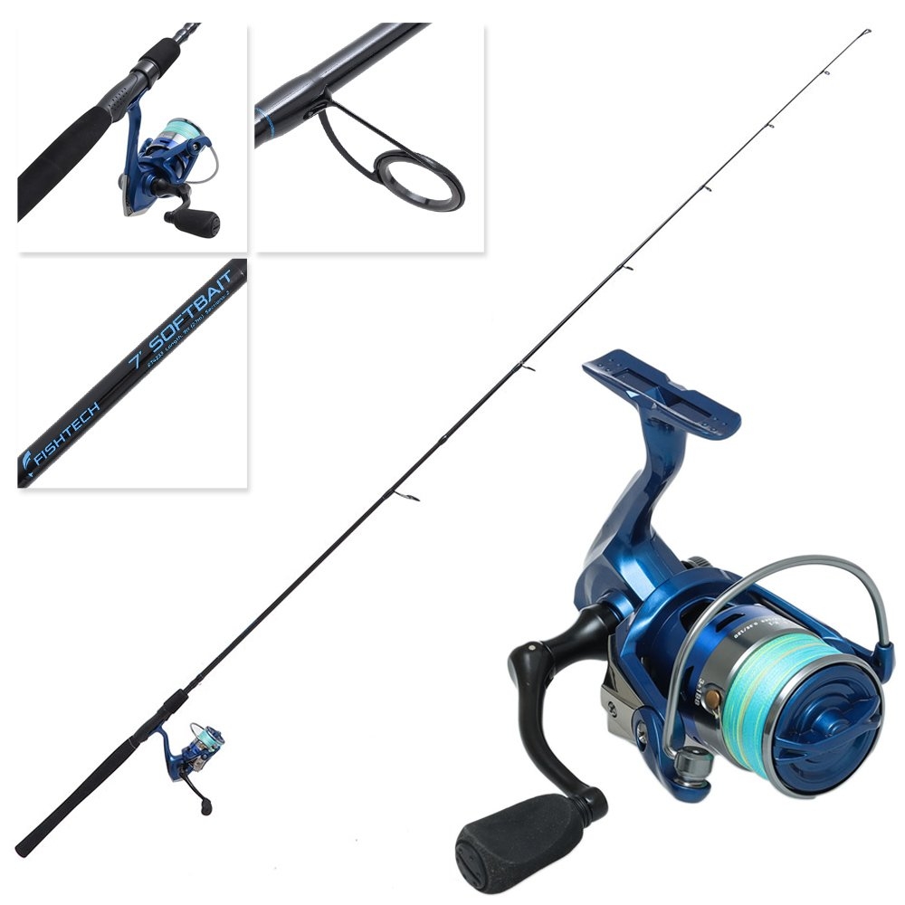 Fishtech 3000 Softbait Combo with Braid 7ft 6-8kg 2pc