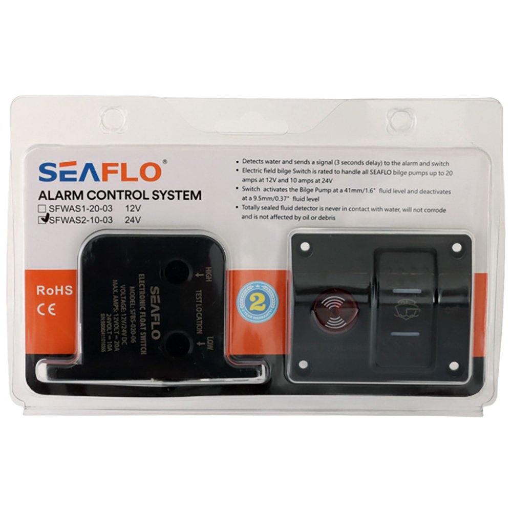 Seaflo Bilge Electronic Sensor Water Level Alarm with Control Switch 24V