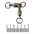 3-Way Double Crane Big Game BB Swivels 5x6 65kg Qty 4