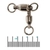 3-Way Double Crane Big Game BB Swivels 6x7 80kg Qty 3