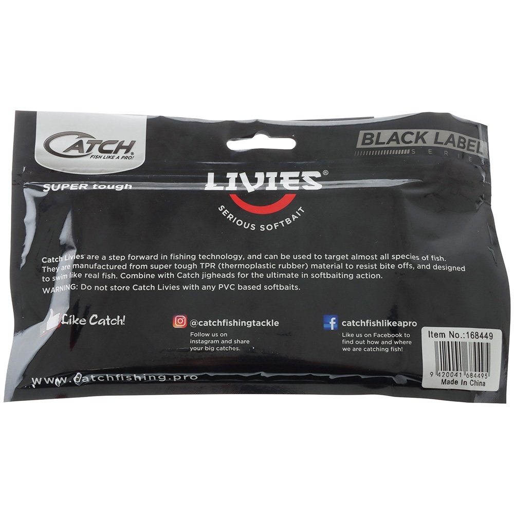 Catch Black Label Livies Water Wings Soft Lure Tentacles Qty 3