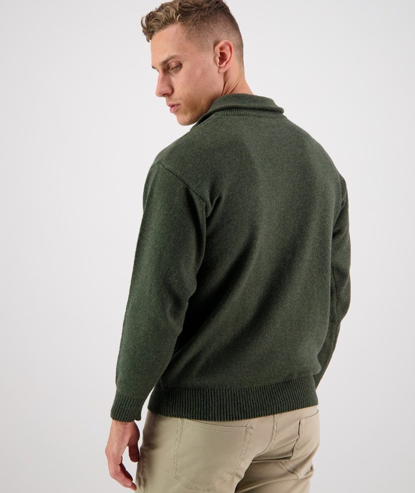 Swanndri Mens Mariner Wool Zip Neck Jersey