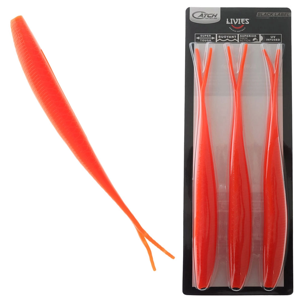 Catch Black Label Livies Jerkshad Soft Bait 10in Parkers Passion Qty 3 Catch Black Label Livies Jerkshad Soft Bait 10in Parkers Passion Qty 3