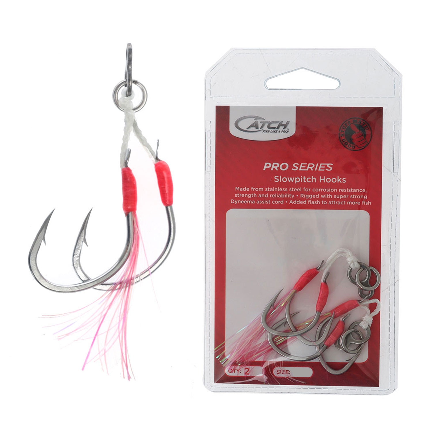 Catch Twin Assist Slow Pitch Hooks 3/0 Qty 2