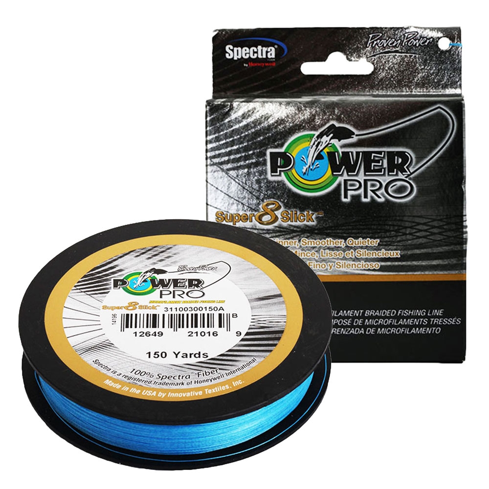 PowerPro Super 8 Slick Braid Marine Blue 150yd 8lb