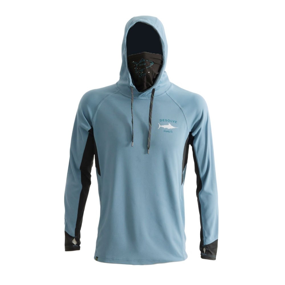 Desolve UPF30+ Fish Face Hoodie Stone Blue M