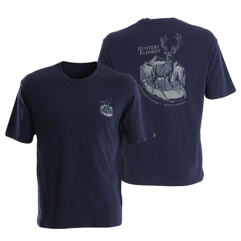 Hunters Element The Roar Mens T-Shirt Navy XL
