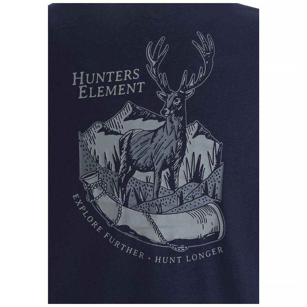 Hunters Element The Roar Mens T-Shirt Navy XL