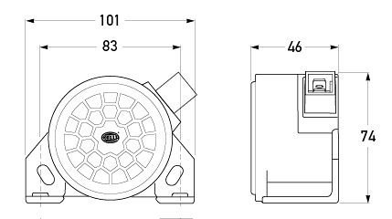 Hella Marine Reversing Alarm Heavy Duty 12-24v 82-102dB