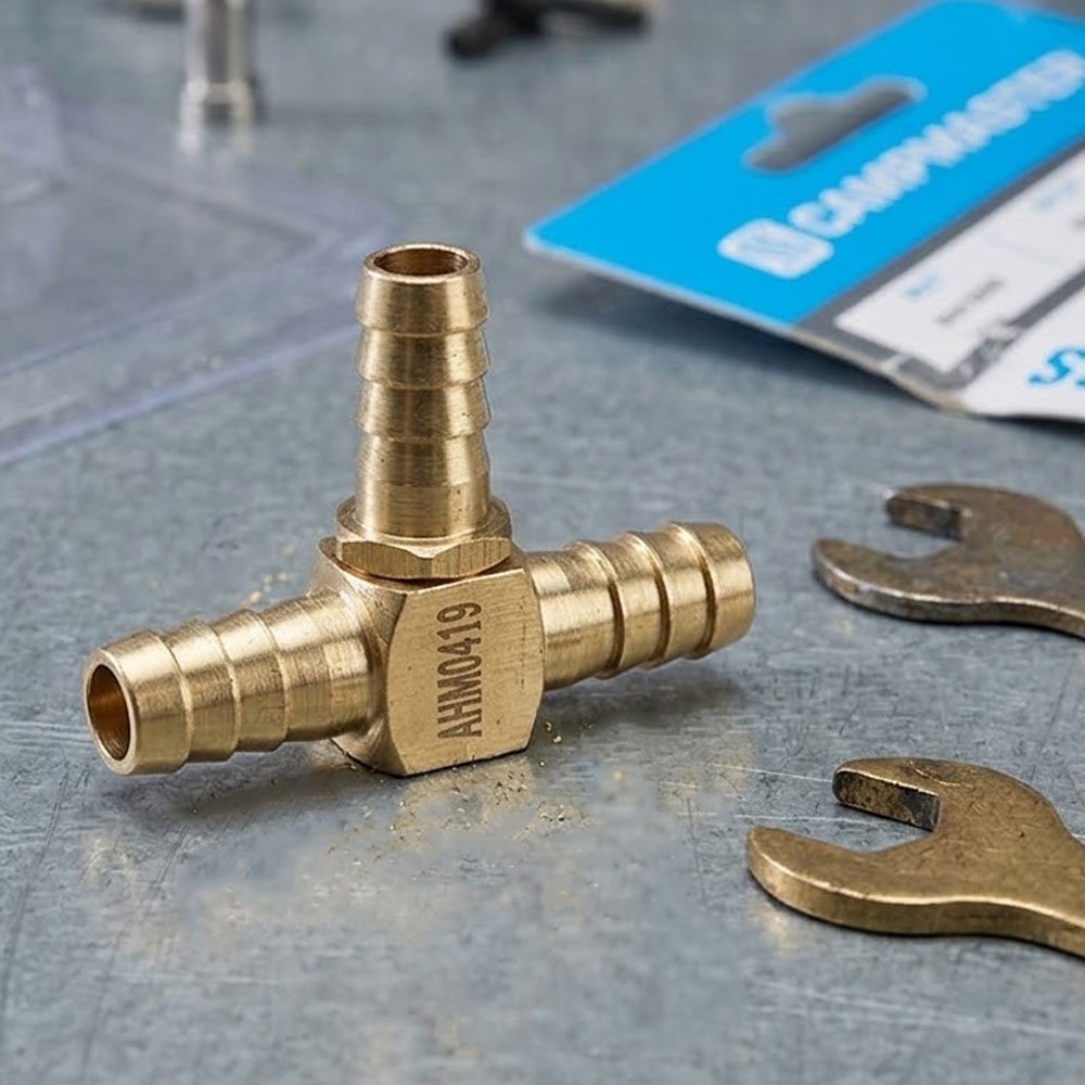 Campmaster Brass Tee Junction Tailpiece 8mm