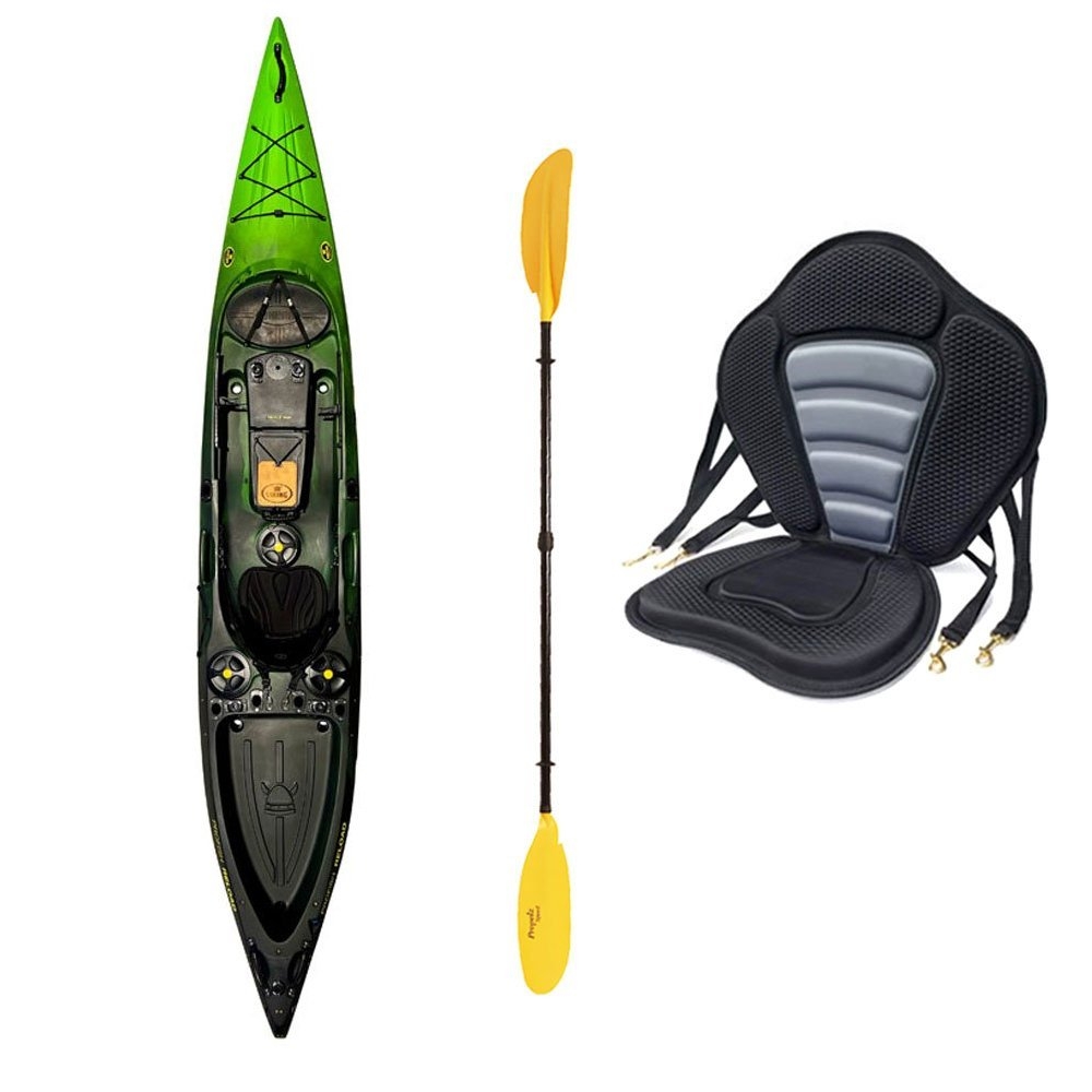 Viking Profish Reload Premium Fishing Kayak with Paddle 4.5m - Manufacturer Seconds Kiwi Black/Green