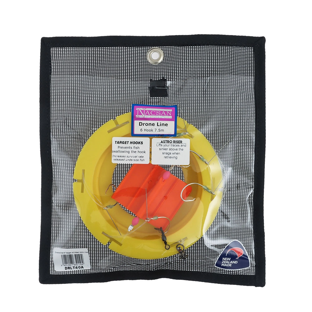 Nacsan Astro Drone Line Rig 7.5m 6 Target Hooks 4/0 Nacsan Astro Drone Line Rig 7.5m 6 Target Hooks 4/0