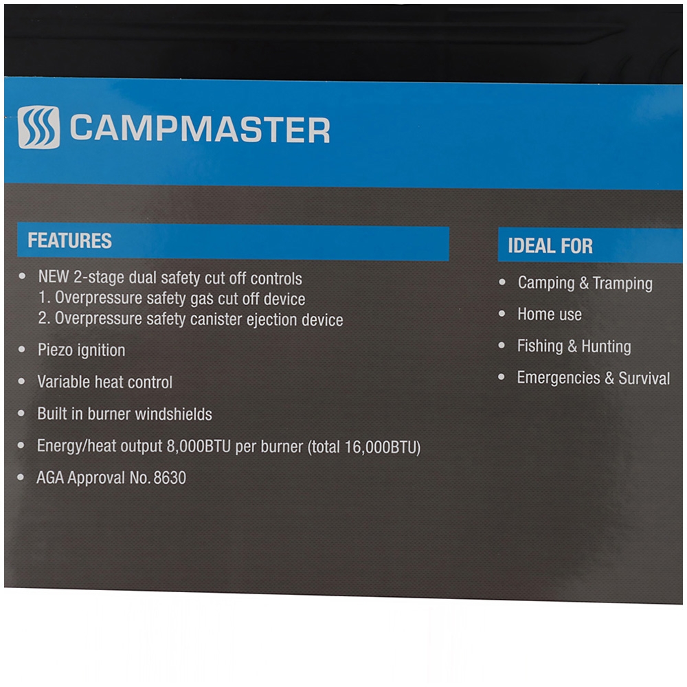 Campmaster Double Burner Butane Stove