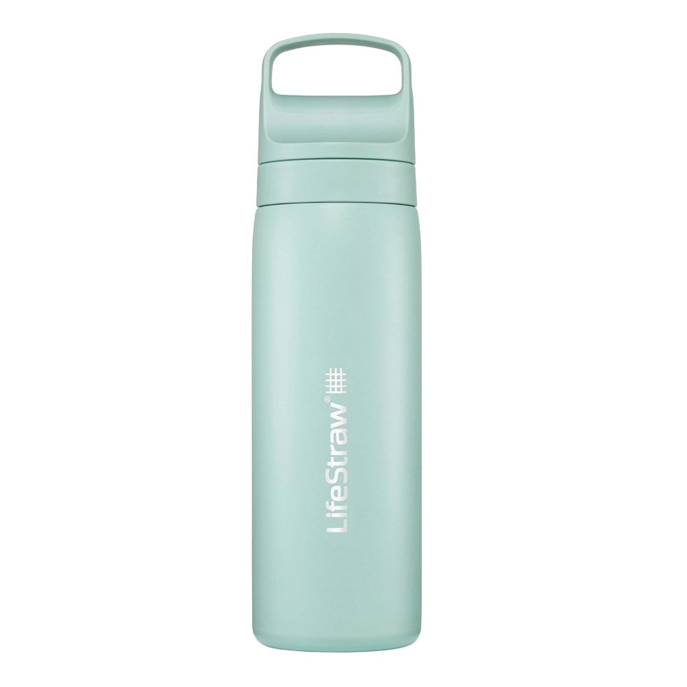 LifeStraw Go Series Insulated Stainless Steel Water Filter Bottle 500ml Seafoam