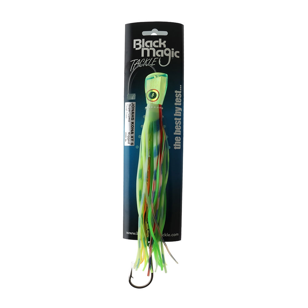 Black Magic Jonahs Kona XT Tuna Game Lure 240mm Single Rigged Super Lumo