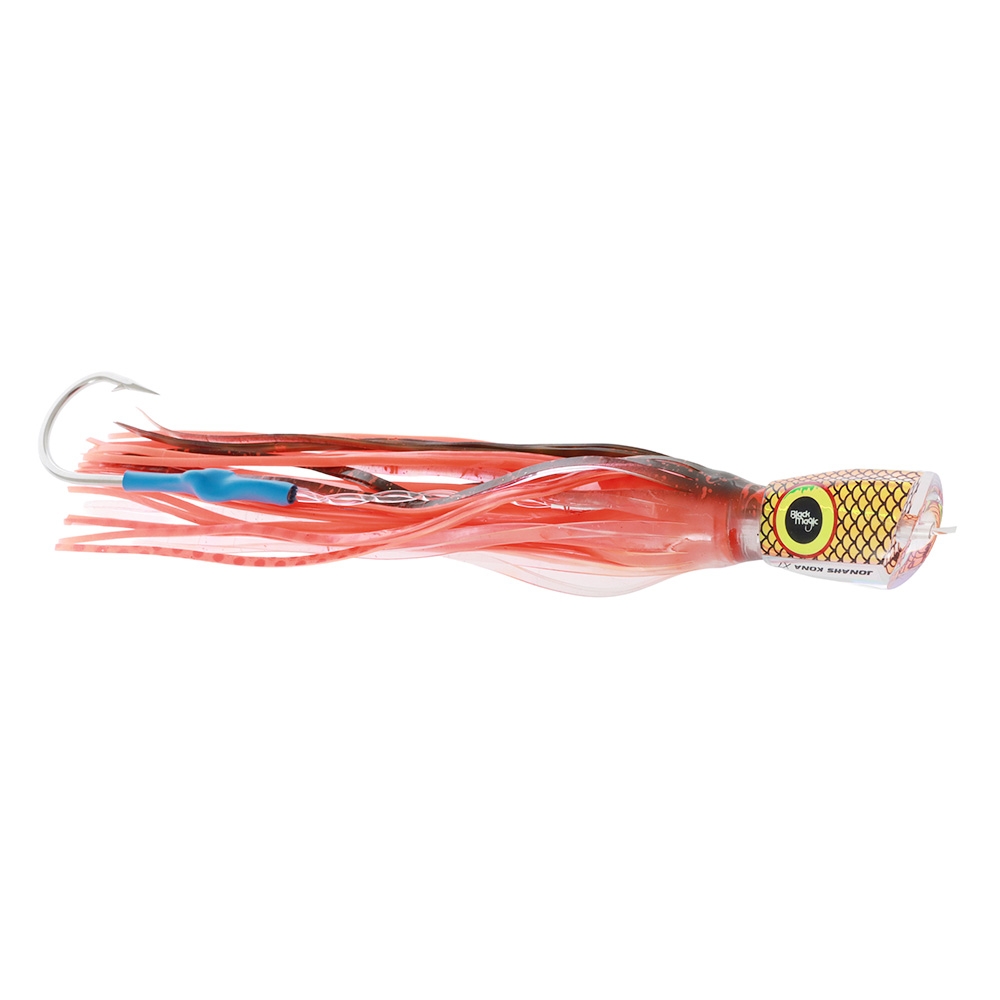 Black Magic Jonahs Kona XT Tuna Game Lure 280mm Single Rigged Flaming Squid