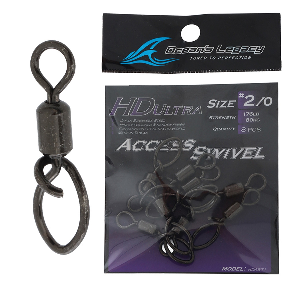 Ocean's Legacy HD Ultra Access Swivel Clips 2/0 Qty 8