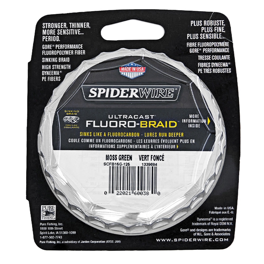 Spiderwire Ultracast Fluoro-Braid Moss Green 30lb 300yds 0.3mm dia
