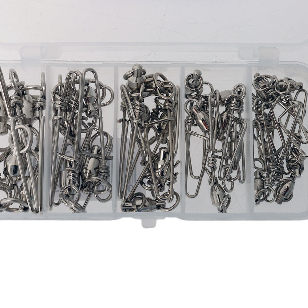 ManTackle Ball Bearing Swivel with Coastlock Snap 30 Piece Tackle Pack