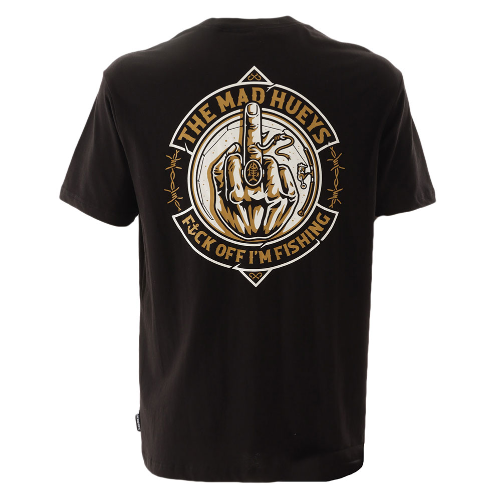 The Mad Hueys Fk Off Fish On Mens T-Shirt Black S
